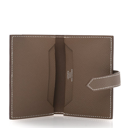 Hermes Epsom Bearn Card Holder Wallet Etoupe 5 of 8
