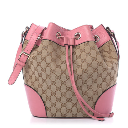 Gucci GG Monogram Calfskin Bucket Bag Pink 1 of 12