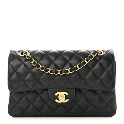 Chanel Lambskin Quilted Small Double Flap Black 1 of 12