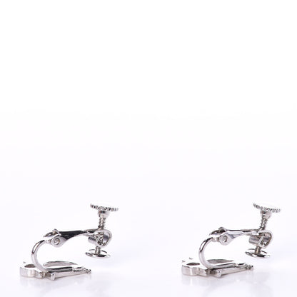 Christian Dior Logo Earrings Silver 4 of 5