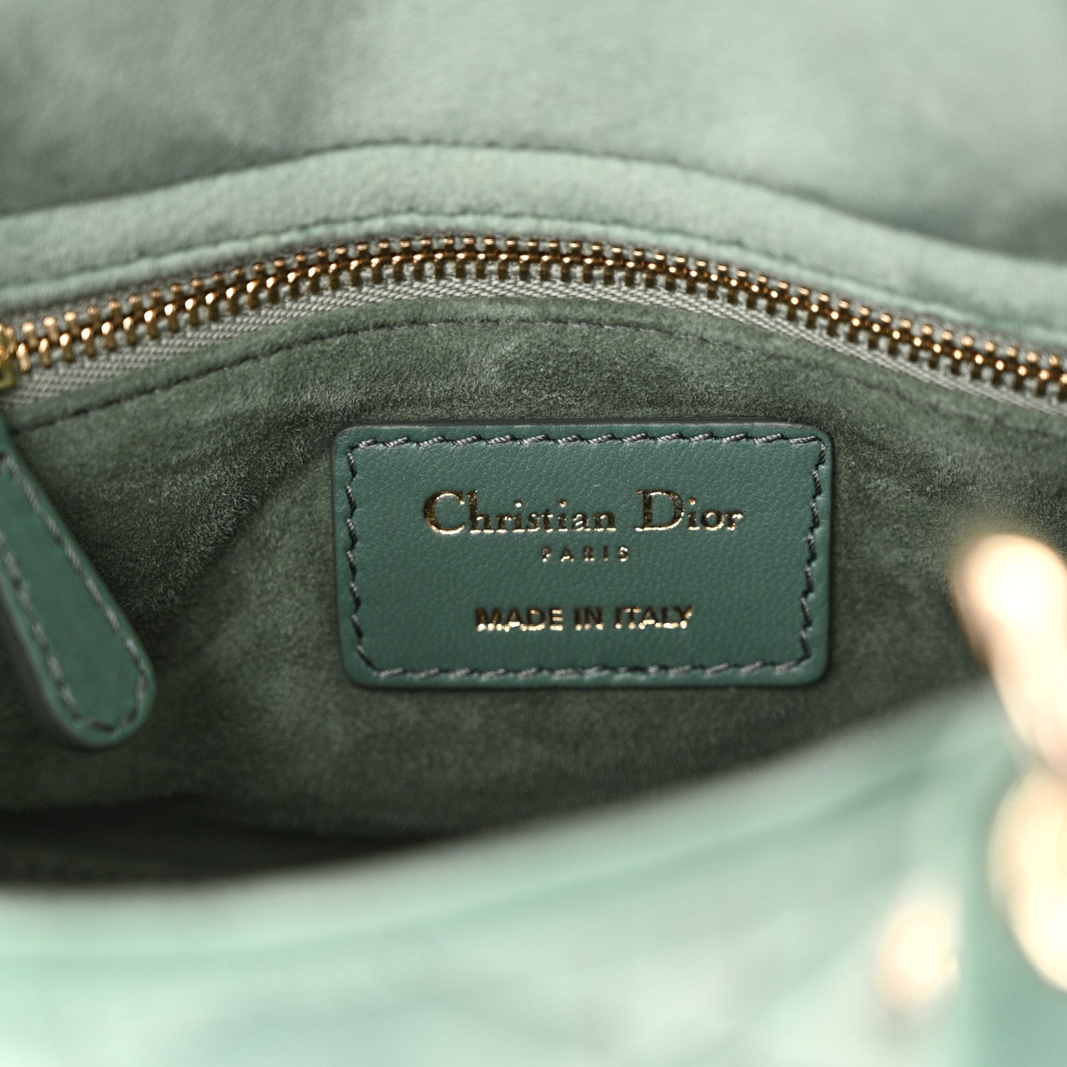 Christian Dior Velvet Mini Lady Dior Green 6 of 9