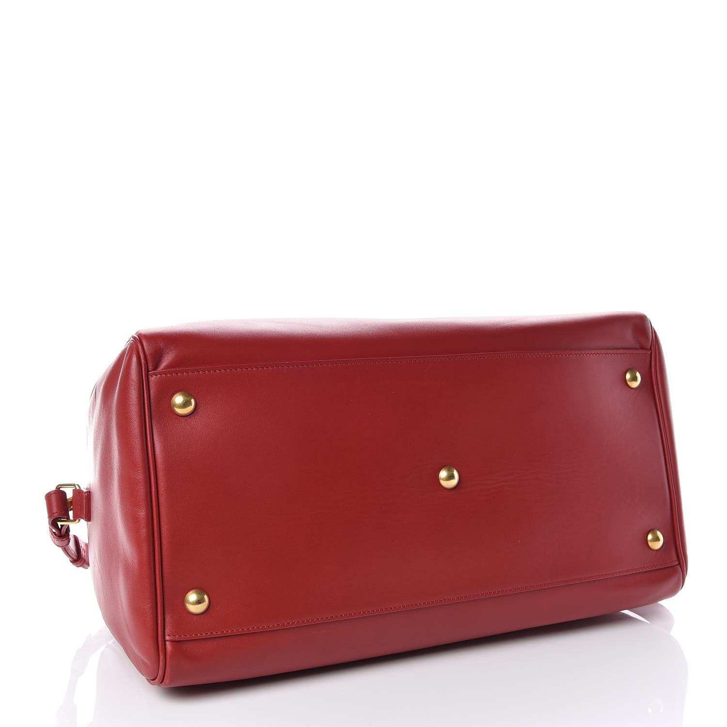 Saint Laurent Calfskin Classic Duffle 12 Red 4 of 14