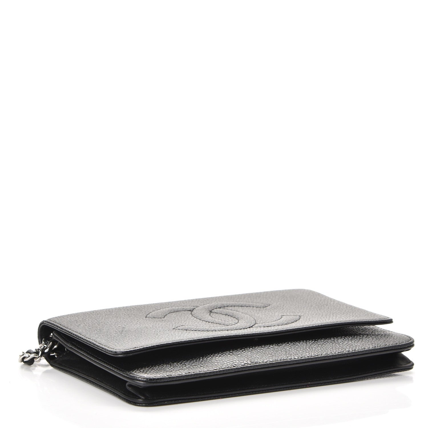 Chanel Caviar Timeless CC Wallet On Chain WOC Black 4 of 12