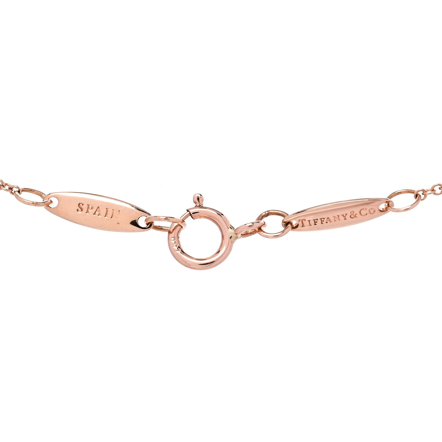 18K Rose Gold 6.5mm Elsa Peretti Bean Pendant Necklace