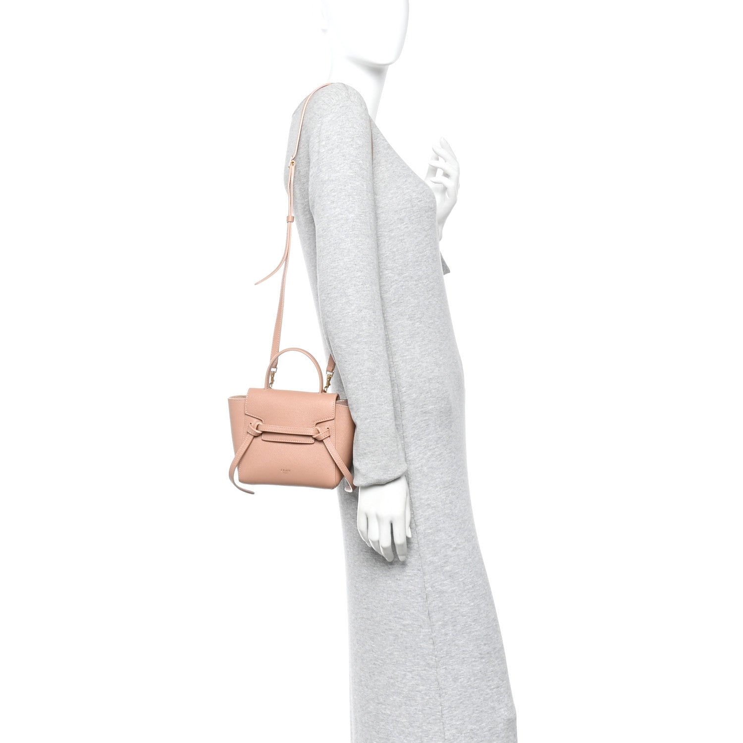 Celine Grained Calfskin Micro Belt Bag Vintage Pink 2 of 10
