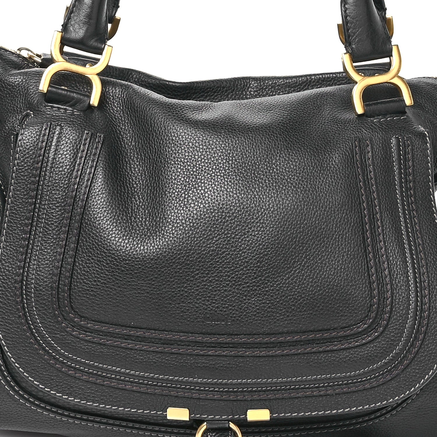 Chloe Calfskin Large Marcie Satchel Black 8 of 10