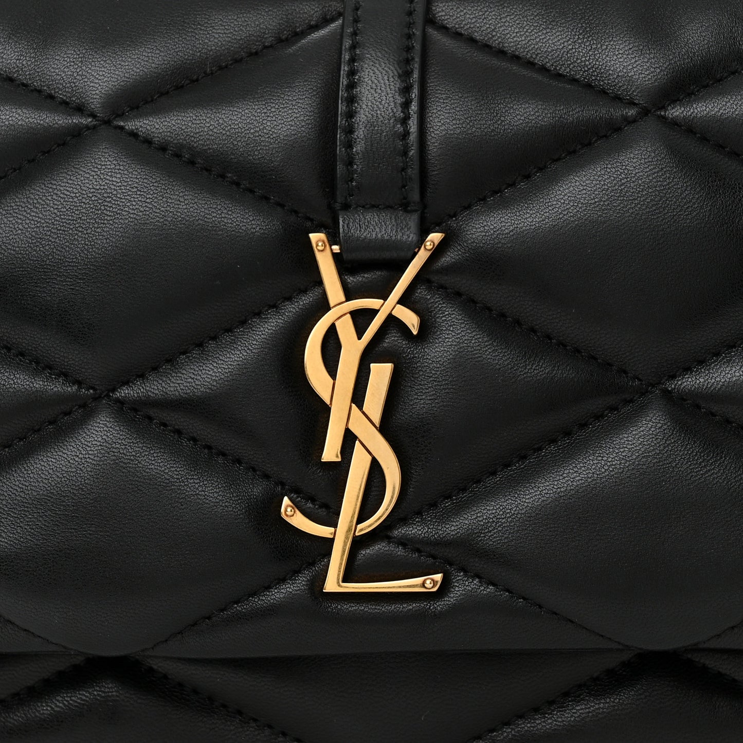 Lambskin Quilted Le 57 Diamond Shoulder Bag Black
