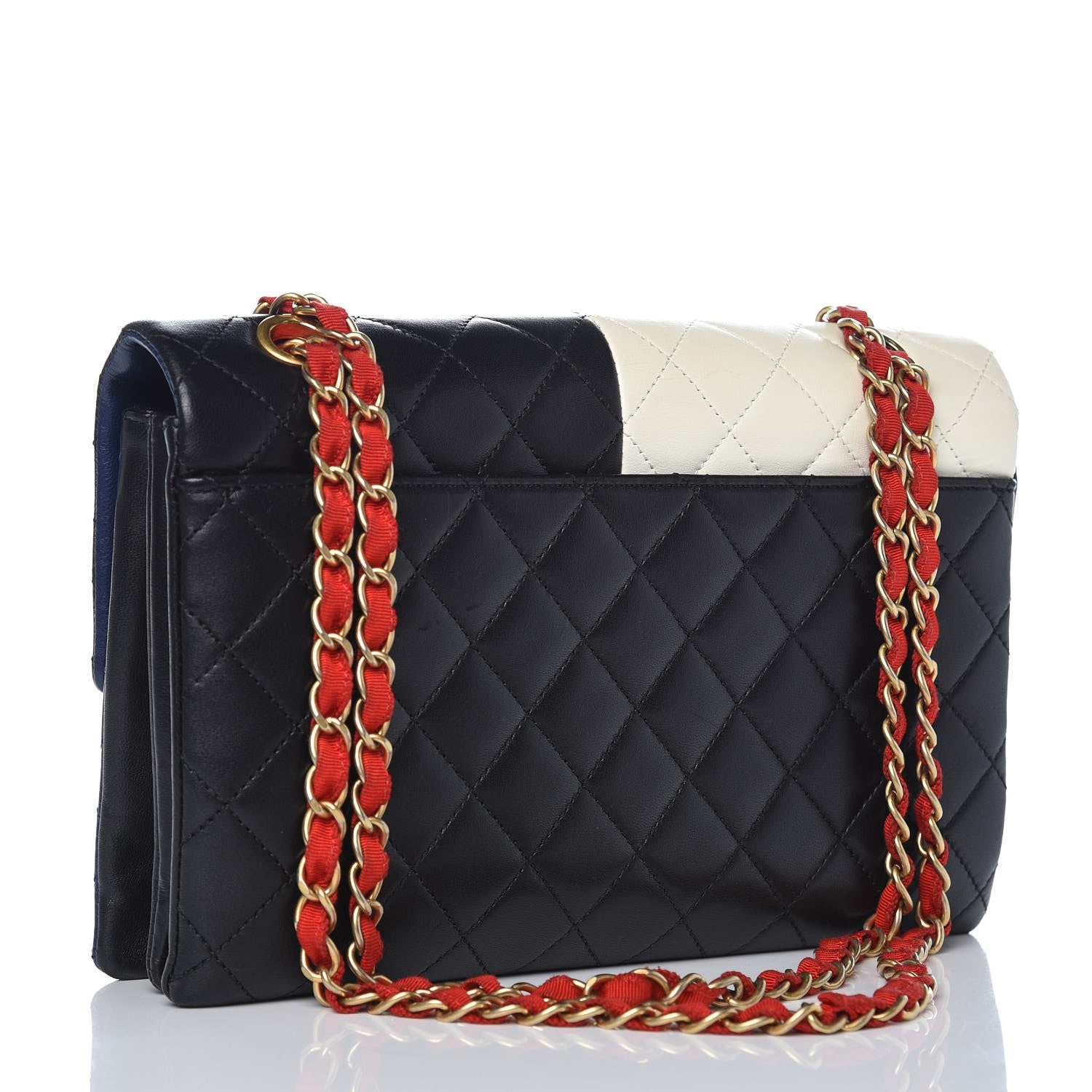 Chanel Lambskin Quilted Yin Yang Flap Red White Blue Black 2 of 11