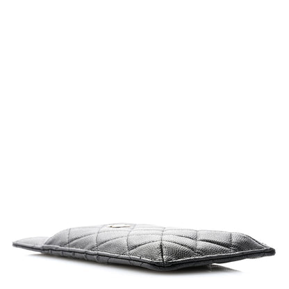 Chanel Caviar Quilted Classic Flat Wallet Pouch Black 4 of 9