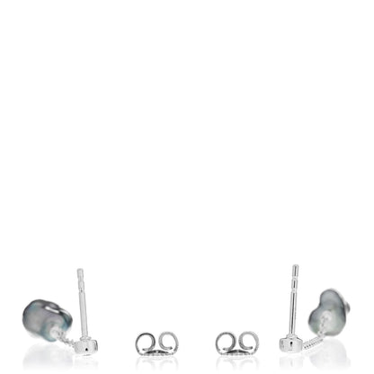 Mikimoto 18K White Gold Diamond South Sea Pearl Baroque Drop Earrings 3 of 5