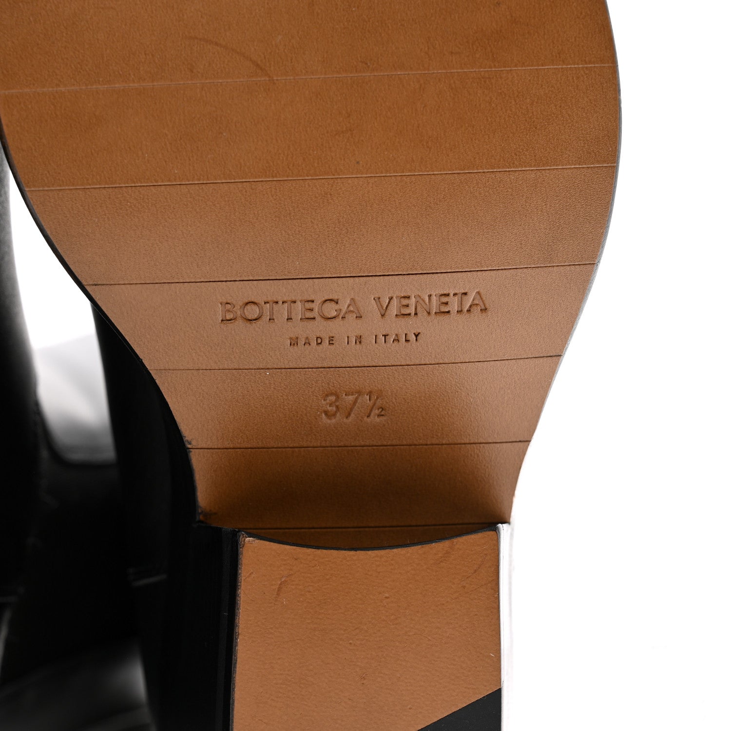 Bottega Veneta Calfskin Lean Mid-Calf Boots 37.5 Black 7 of 8