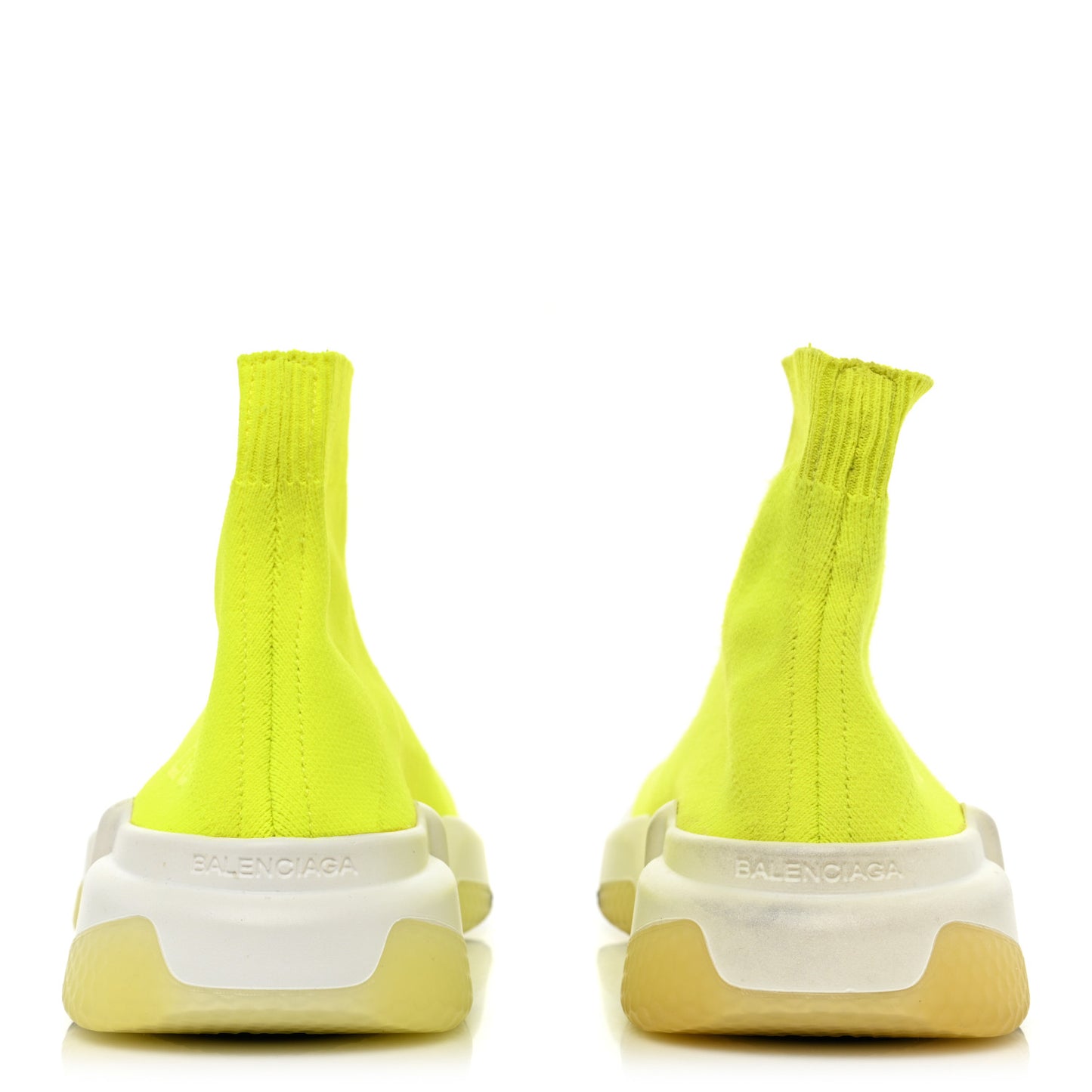 Nylon Knit Womens BB Speed Sneakers 36 Jaune Fluo