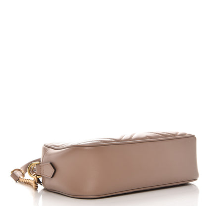 Gucci Calfskin Matelasse Small GG Marmont Chain Shoulder Bag Taupe 4 of 7
