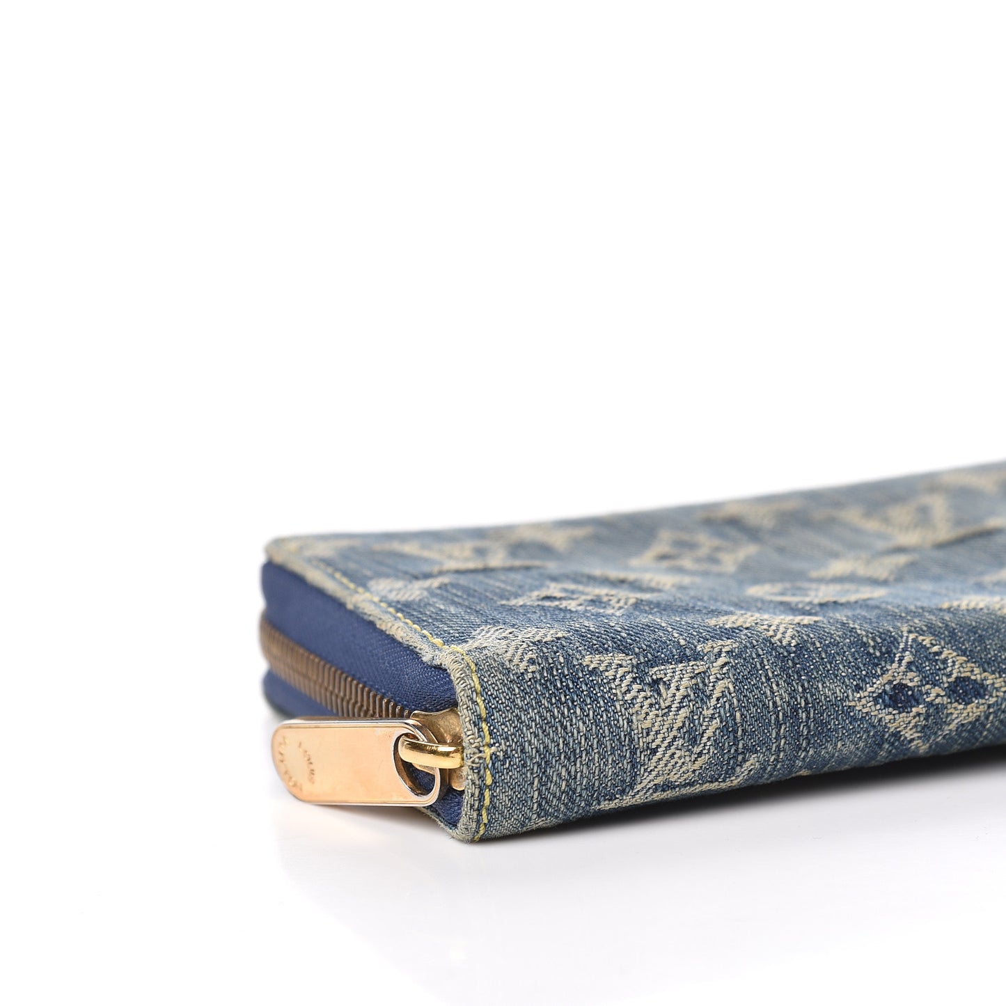 Monogram Denim Zippy Wallet Blue