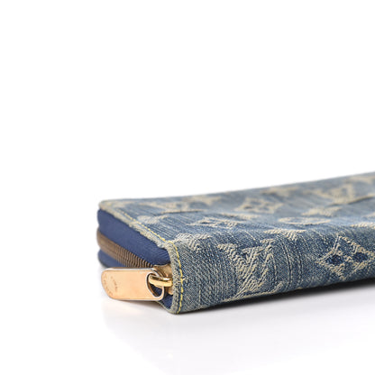 Louis Vuitton Monogram Denim Zippy Wallet Blue 8 of 11