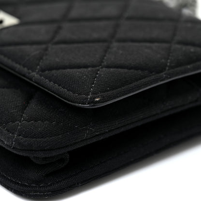 Chanel Jersey Quilted Reissue Wallet On Chain WOC Black 12 of 18