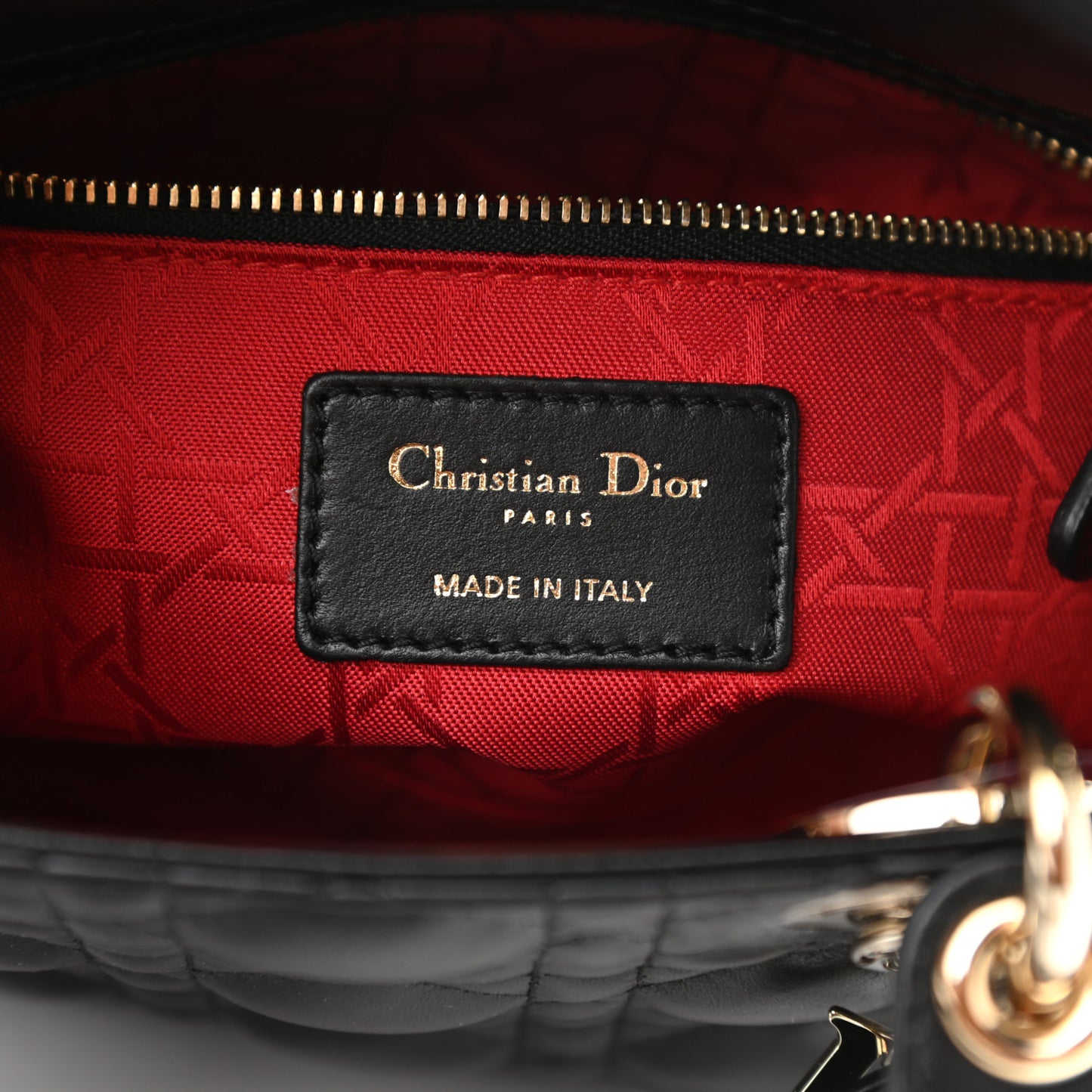 Lambskin Cannage Small My ABCDior Lady Dior Black