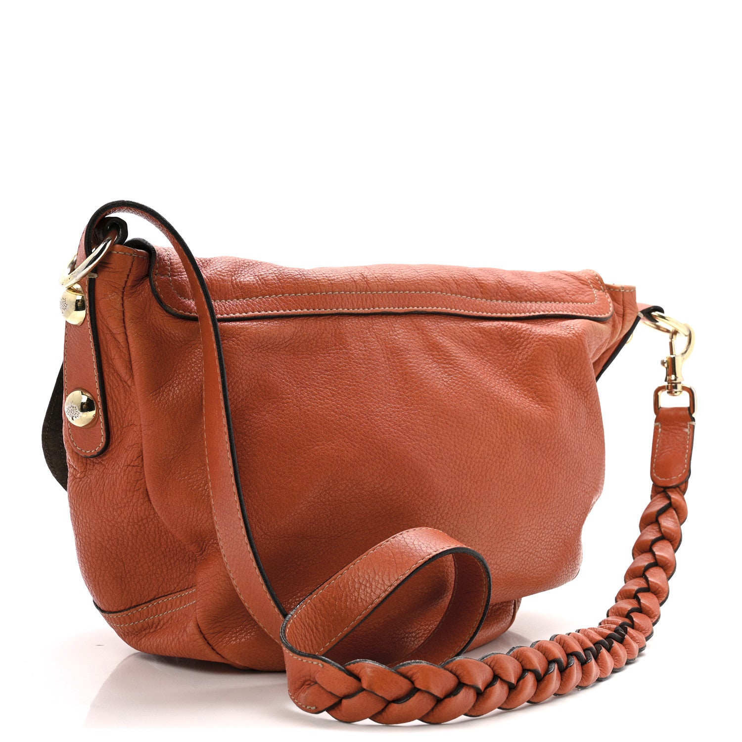 Mulberry Soft Spongy Calfskin Daria Satchel Burnt Orange 3 of 18