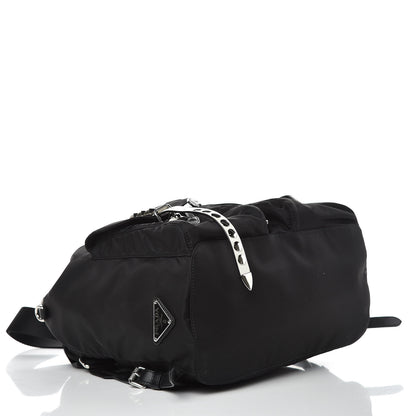 Prada Nylon New Vela Studded Backpack Black White 4 of 7