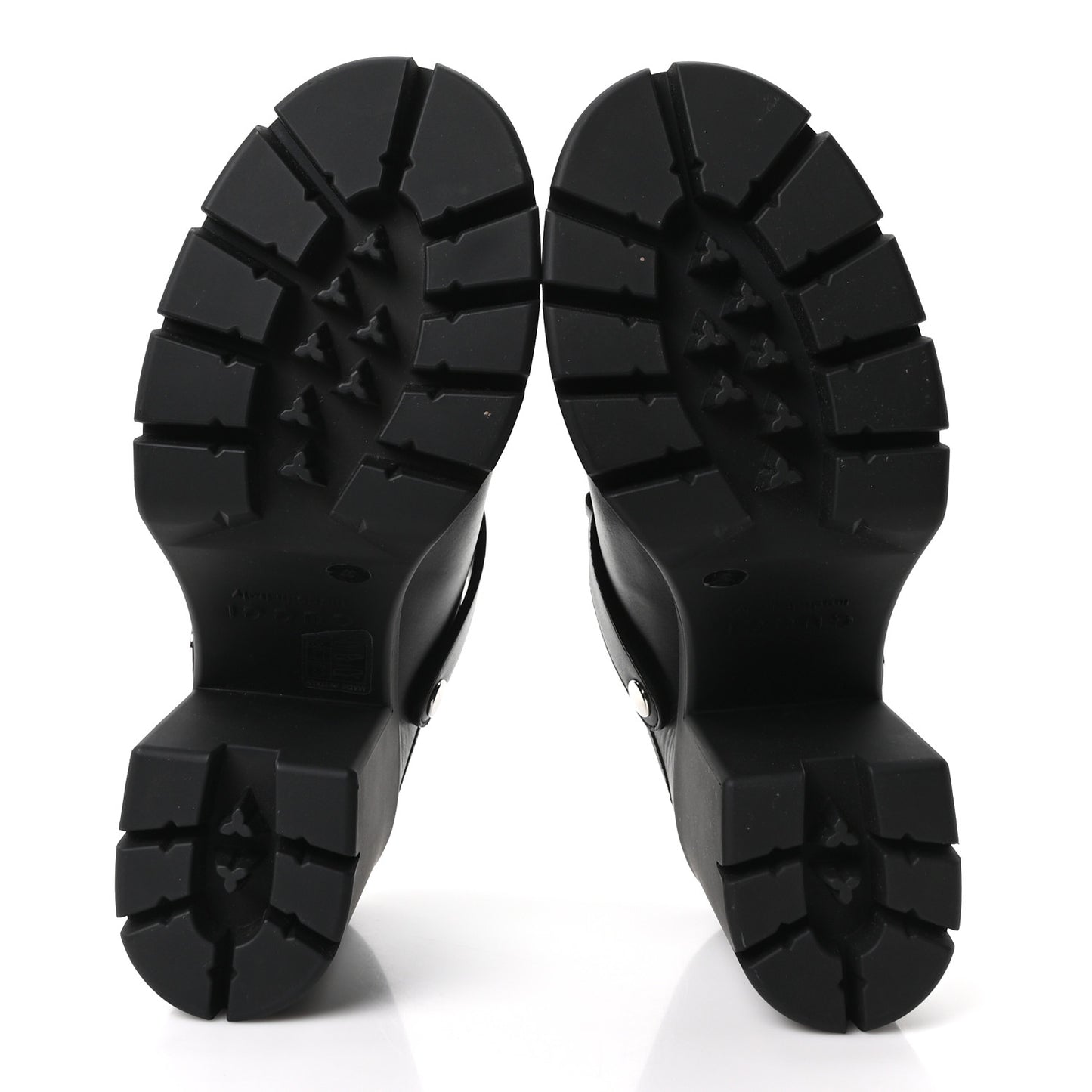 Real Betis Glamour Calfskin Horsebit Platform Mules 37 Black