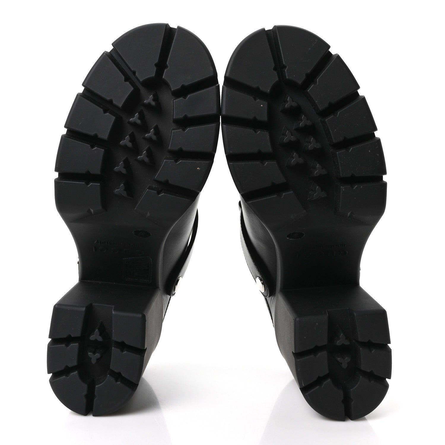 Gucci Real Betis Glamour Calfskin Horsebit Platform Mules 37 Black 6 of 10