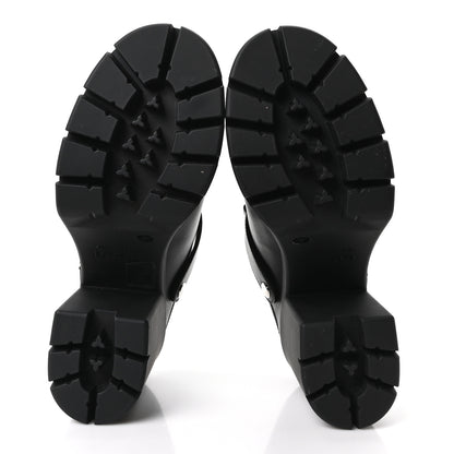 Gucci Real Betis Glamour Calfskin Horsebit Platform Mules 37 Black 6 of 10