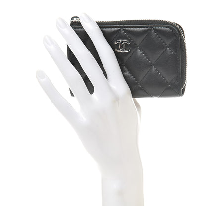 Chanel Lambskin Quilted Key Holder Case Black 2 of 10