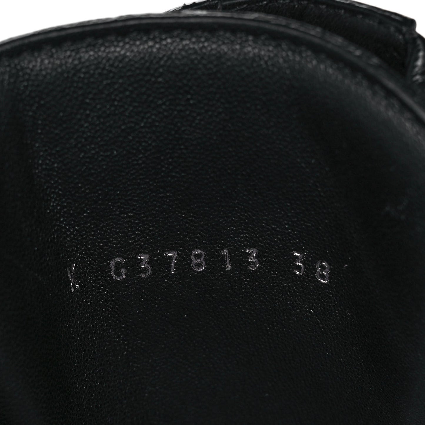 Calfskin Grosgrain Quilted Lace Up Boots 38 Black Grey