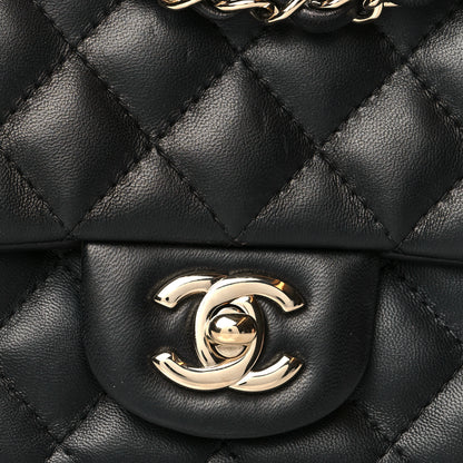 Chanel Lambskin Quilted Mini Square Flap Black 8 of 11