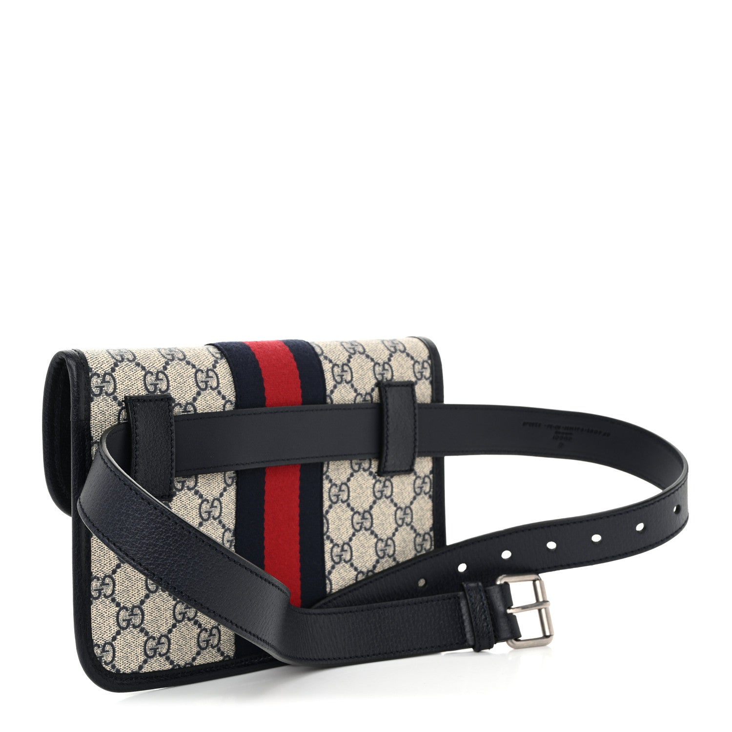 Gucci GG Supreme Monogram Web Small Ophidia Belt Bag 90 36 Beige Navy 3 of 11