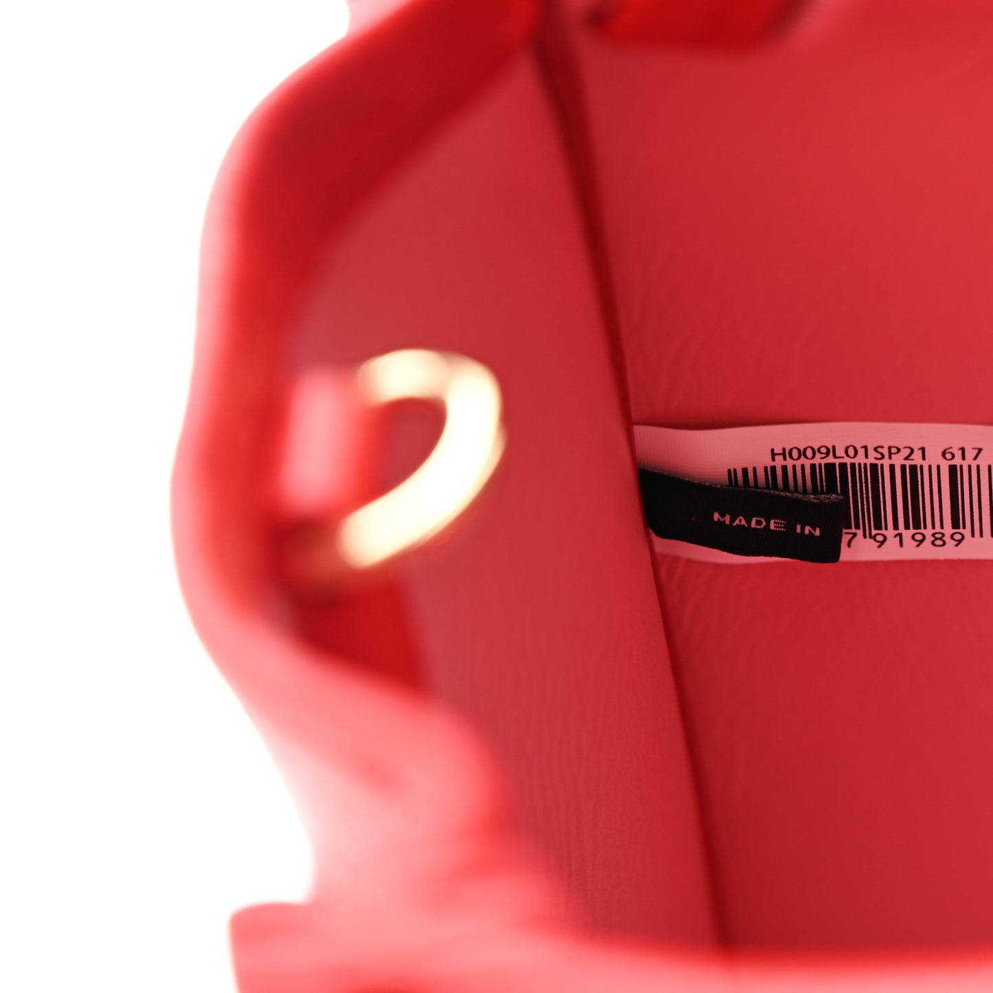 Grained Calfskin Small The Tote Bag True Red