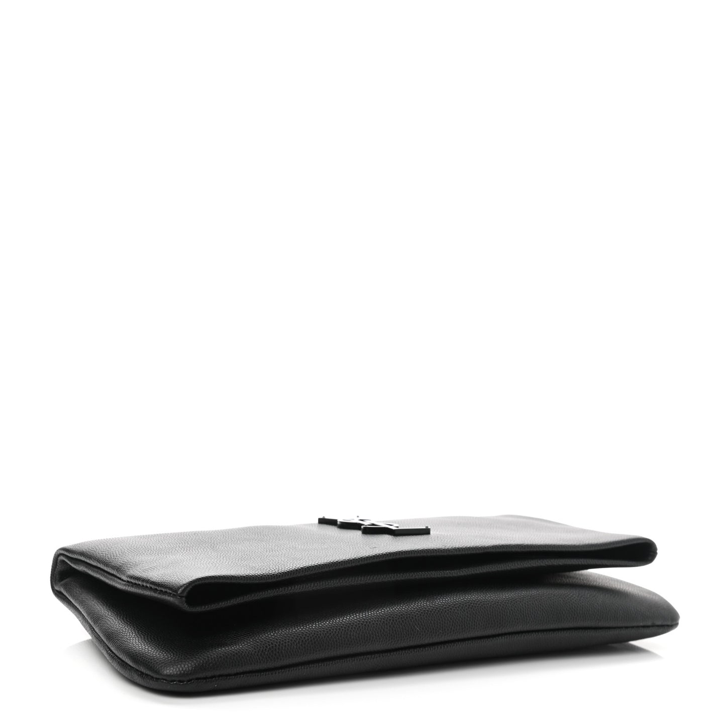 Grain De Poudre West Hollywood Monogram Fold Over Clutch Black