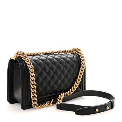 Chanel Caviar Quilted Medium Boy Flap Black 3 of 10