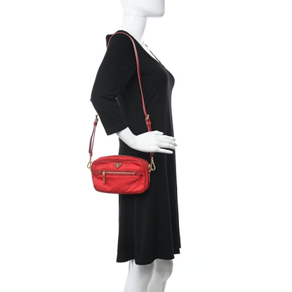 Prada Tessuto Nylon Mini Camera Crossbody Rosso 2 of 11