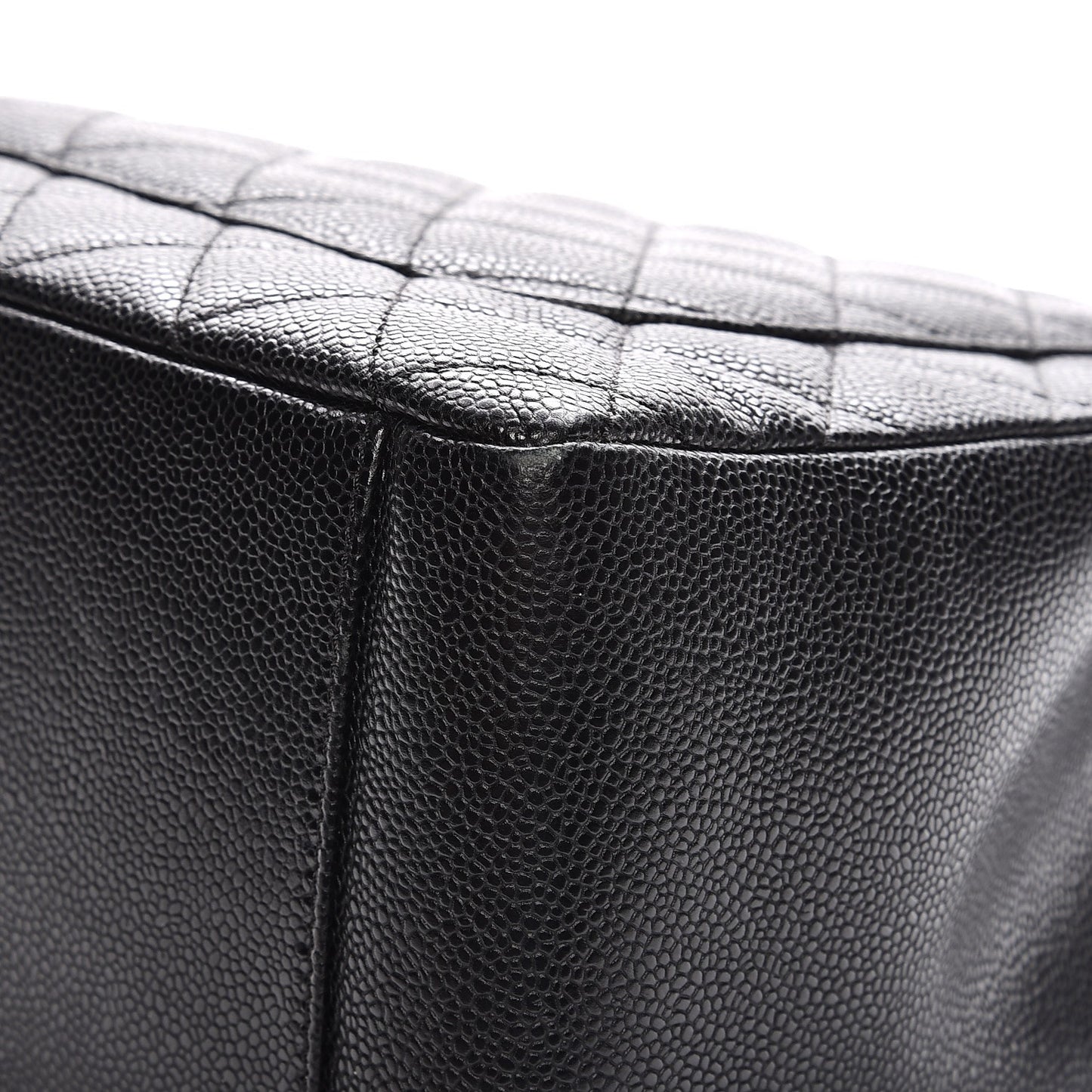 Caviar Quilted Grand Shopping Tote GST Black