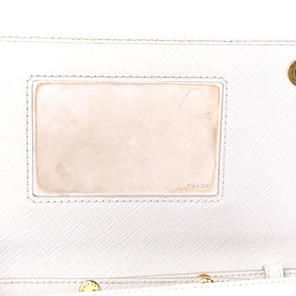 Prada Saffiano Lux Chain Wallet White 11 of 17