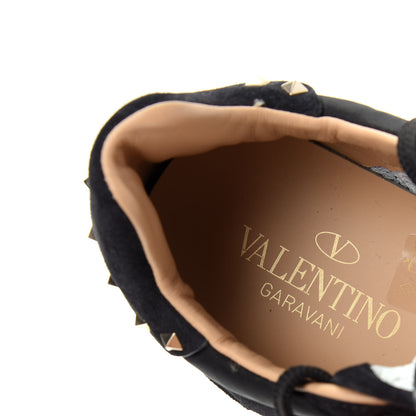 Valentino Garavani Suede Nylon Camouflage Womens Soul Rockstud Sneakers 36.5 Black 8 of 10