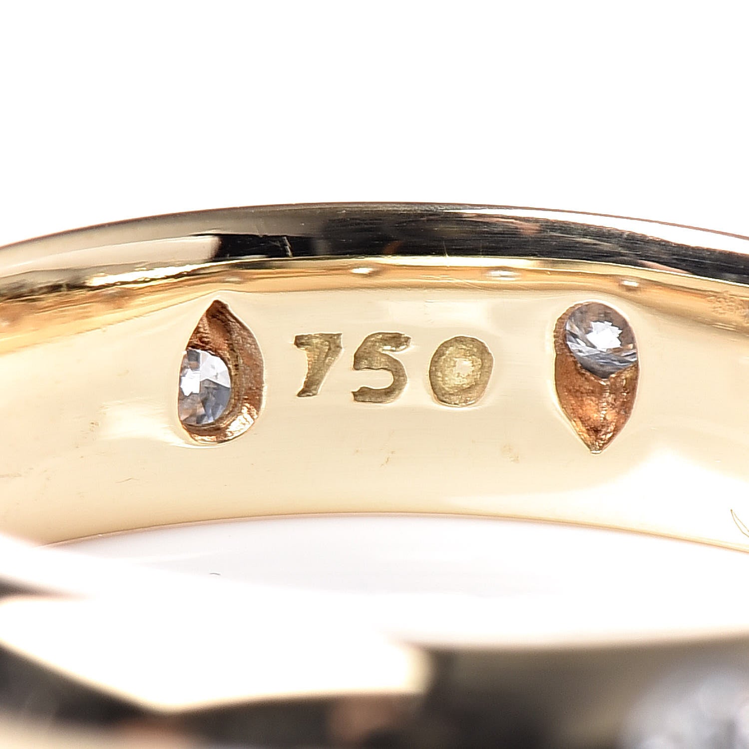 Tiffany 18K Yellow Gold Platinum Diamond 4mm Etoile Band Ring 47 4.25 5 of 6