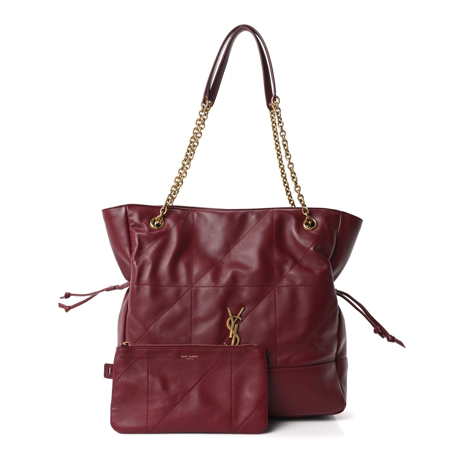 Saint Laurent Lambskin Medium Jamie Shopping Tote Bordeaux 3 of 11