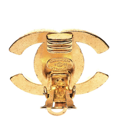 Chanel Metal CC Turnlock Clip On Earrings Gold 5 of 6