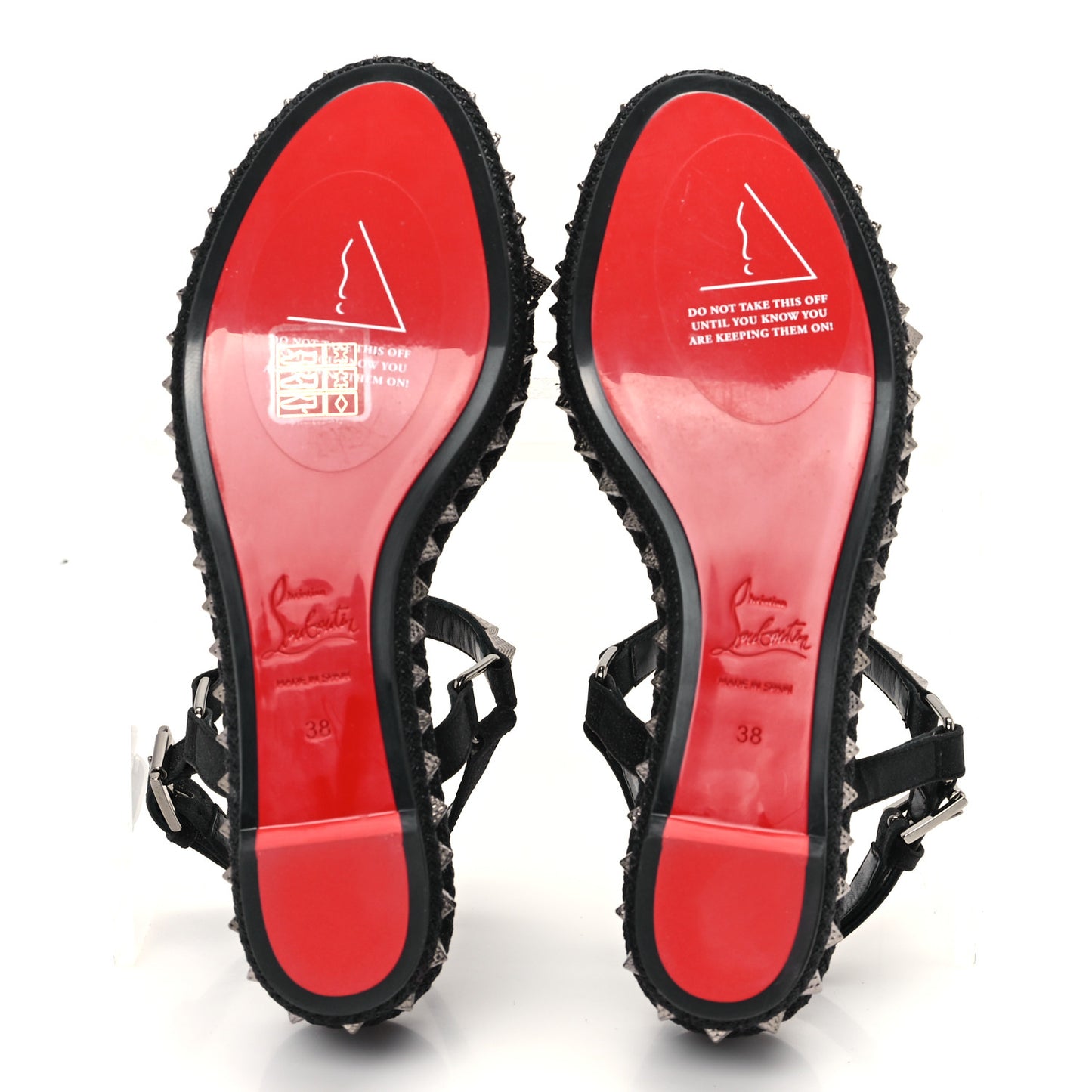 Nappa Mica Pyraclou 60 Platform Sandals 38 Version Black