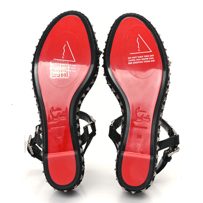 Christian Louboutin Nappa Mica Pyraclou 60 Platform Sandals 38 Version Black 6 of 8