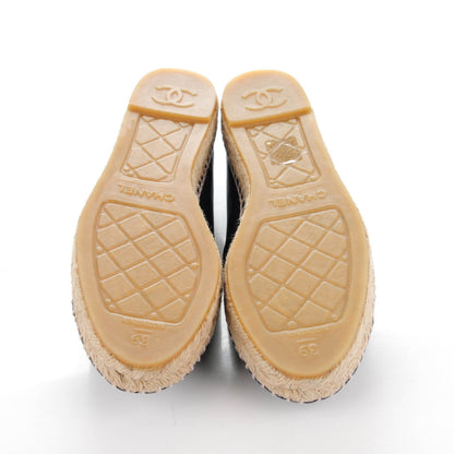 Chanel Lambskin CC Espadrilles 39 Dark Navy 5 of 8