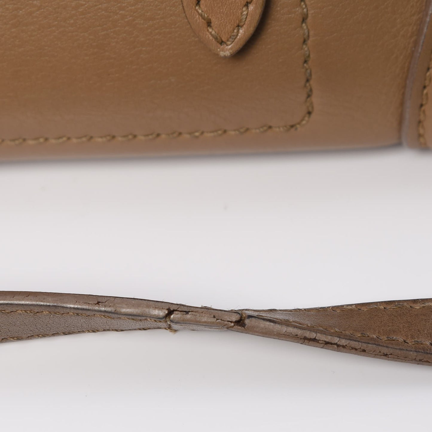 Smooth Calfskin Nano Luggage Camel