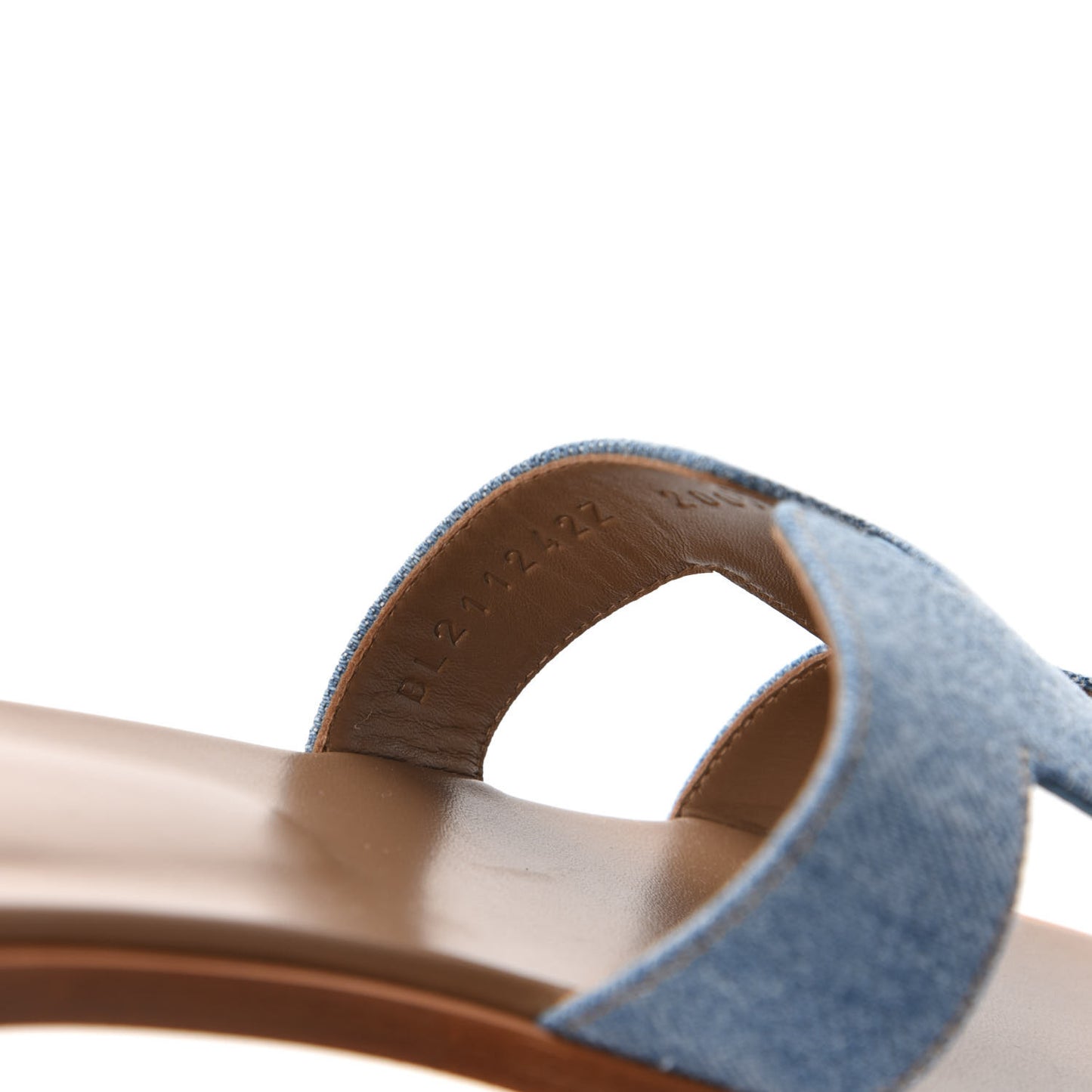 Denim Canvas Oran Sandals 39 Bleu Clair