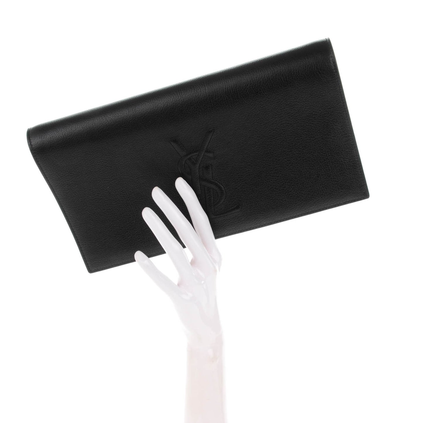 Calfskin Monogram Large Belle De Jour Clutch Black