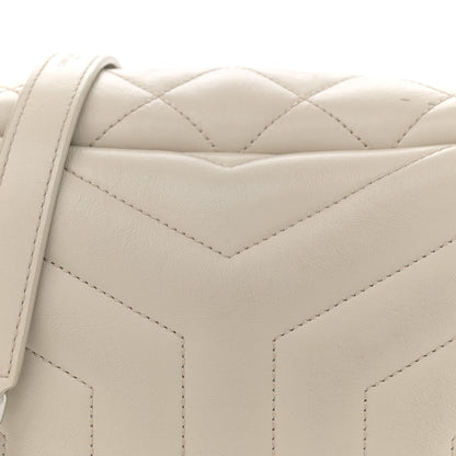 Saint Laurent Calfskin Y Quilted Monogram Small Loulou Bowling Bag Ivory 8 of 15