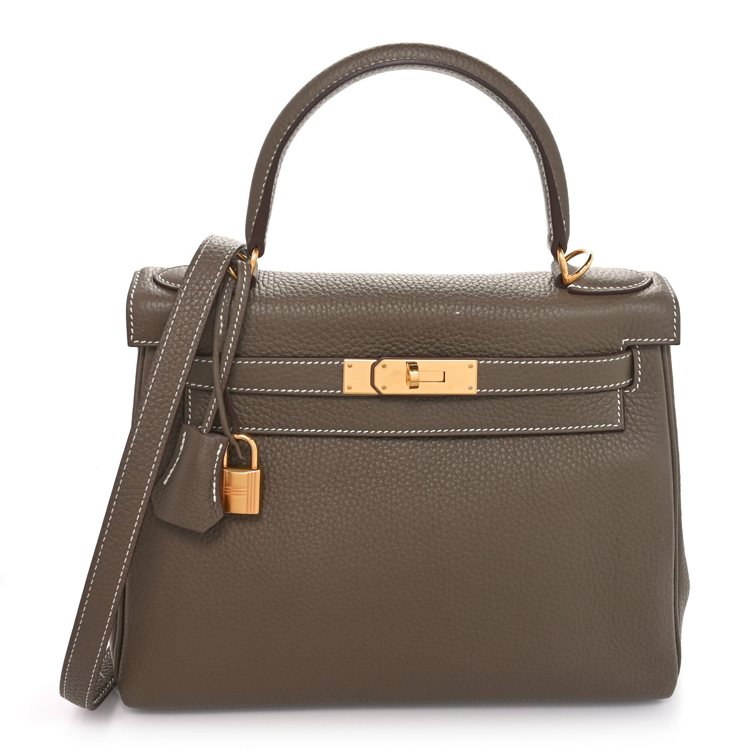 Hermes Taurillon Clemence Kelly Retourne 28 Etoupe 1 of 11