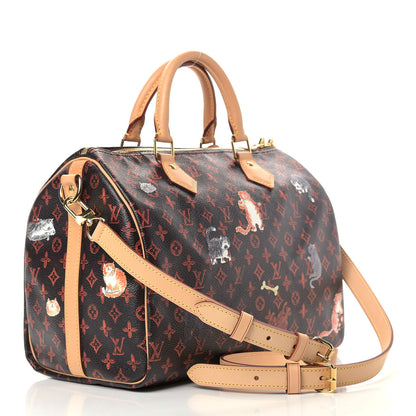 Louis Vuitton Catogram Speedy Bandouliere 30 Marron 3 of 9