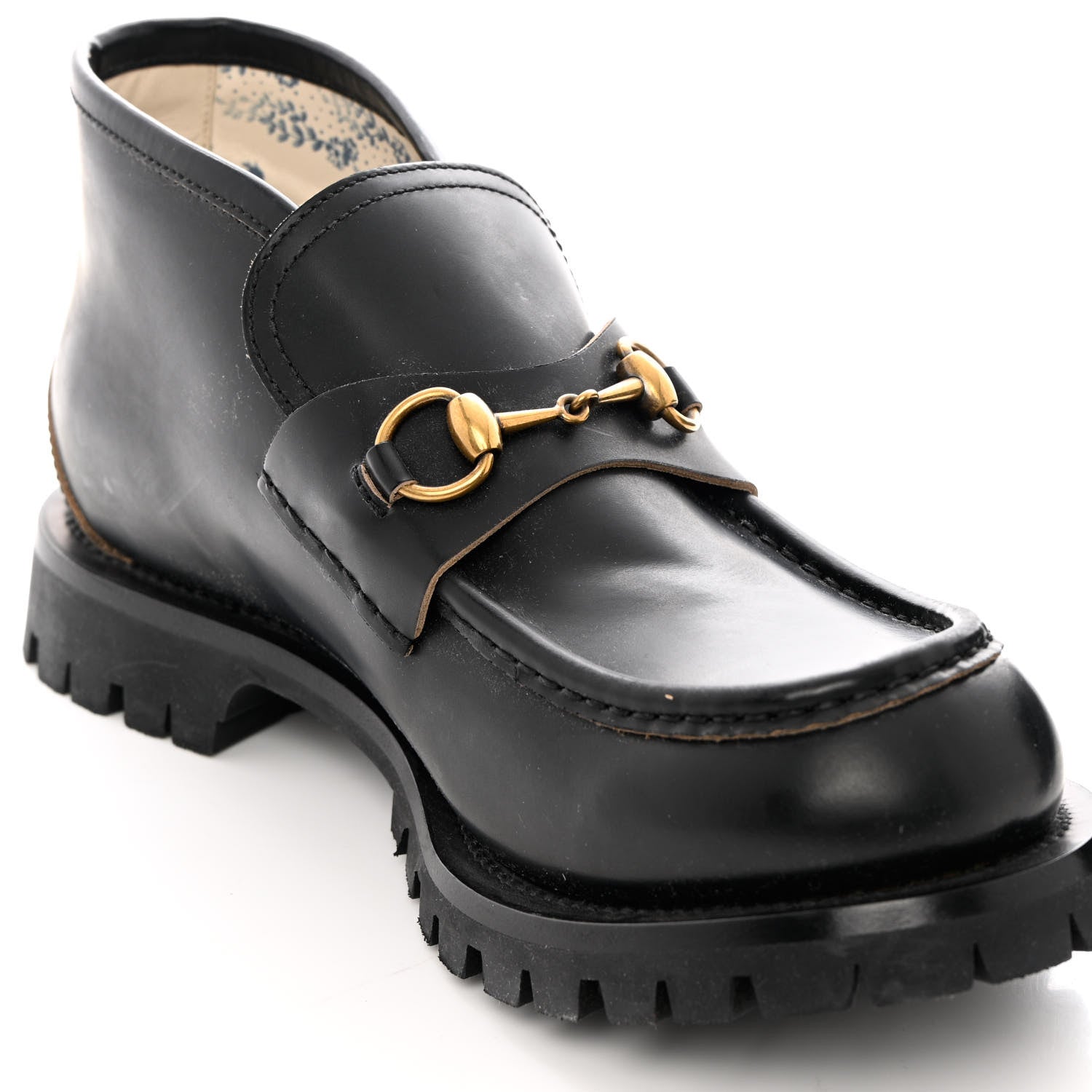 Gucci Cordovan Lux Mens Harald Horsebit Ankle Boots 10 Black 11 of 13
